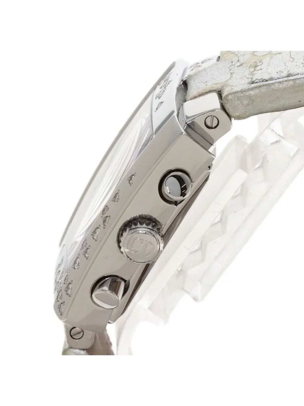 Dior Riverspark Ring Diamond Watch SS Leather